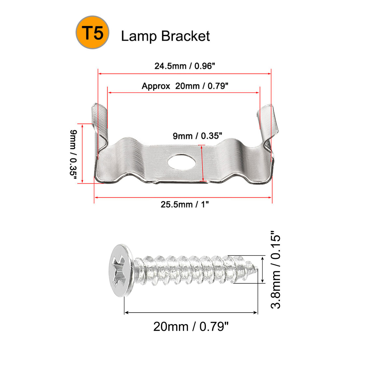 Harfington Clips Bracket Hanger Fluorescent Tube Light Fixture Holder Clamps with Screws for LED Bulbs Ceiling