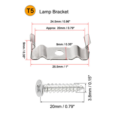 Harfington Clips Bracket Hanger Fluorescent Tube Light Fixture Holder Clamps with Screws LED Bulbs Ceiling Lamp