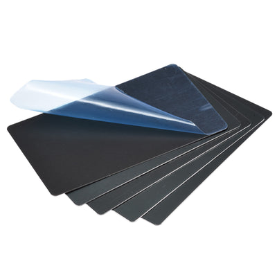 Harfington Uxcell Blank Metal Card 85mm x 50mm x 1mm Anodized Aluminum Plate Black 5 Pcs