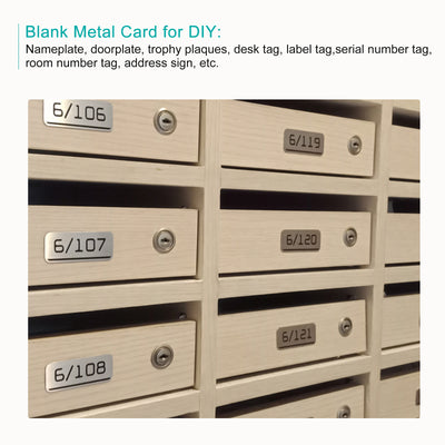 Harfington Uxcell Blank Metal Card 85mm x 50mm x 0.8mm Anodized Aluminum Plate Black 10 Pcs