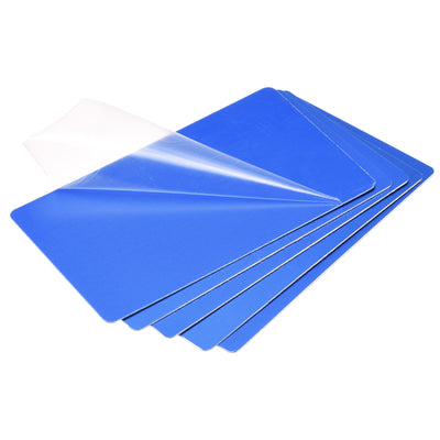 Harfington Uxcell Blank Metal Card 80mm x 30mm x 0.8mm Anodized Aluminum Plate Black 5 Pcs