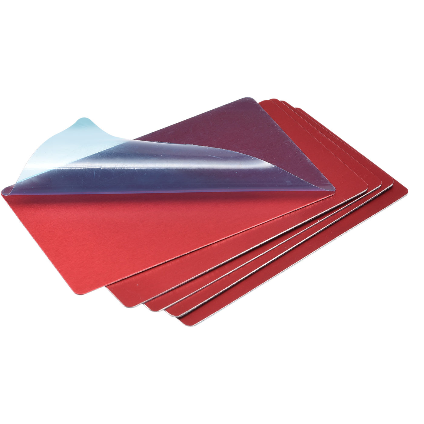 Uxcell Uxcell Blank Metal Card 85mm x 50mm x 1mm Anodized Aluminum Plate Red 15 Pcs