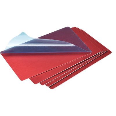 Harfington Uxcell Blank Metal Card 85mm x 50mm x 1mm Anodized Aluminum Plate Red 15 Pcs