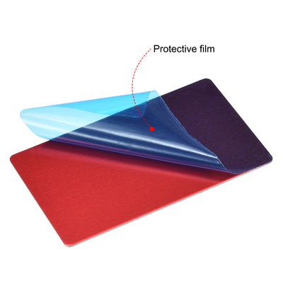 Harfington Uxcell Blank Metal Card 85mm x 50mm x 1mm Anodized Aluminum Plate Red 15 Pcs