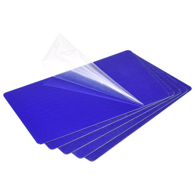 Harfington Uxcell Blank Metal Card 85mm x 50mm x 0.5mm Painted Aluminum Plate Navy Blue 10 Pcs