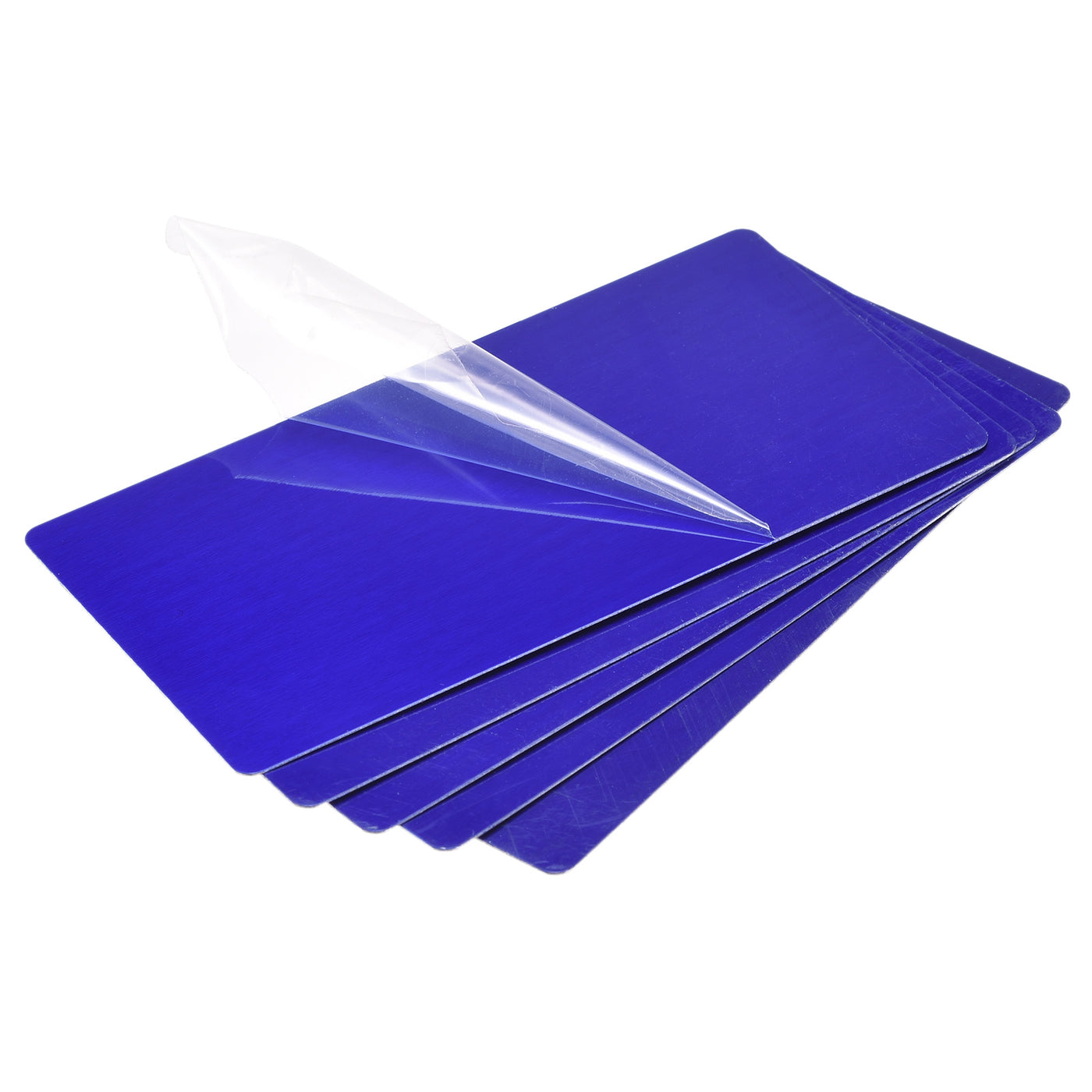 Uxcell Uxcell Blank Metal Card 85mm x 50mm x 0.5mm Painted Aluminum Plate Navy Blue 10 Pcs