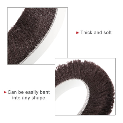 Harfington Uxcell Weather Stripping Brush, Self-Adhesive Seal Weatherstrip Sweep Brush