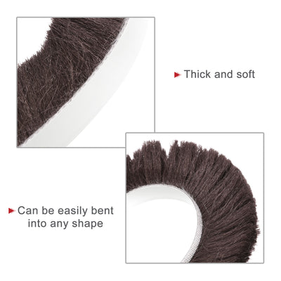 Harfington Uxcell Weather Stripping Brush, Self-Adhesive Seal Weatherstrip Sweep Brush