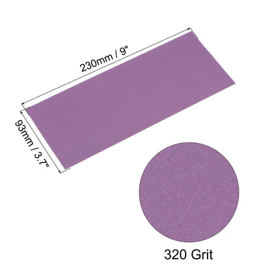 Harfington Uxcell 5 Pcs Purple Sanding Sheets 1200 Grit 9" x 3.7" Aluminum Oxide Sandpapers