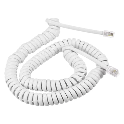 Harfington Telephone Handset Cord RJ9 Plug 4P4C Coiled Landline Phone Handset Cable for Home or Office
