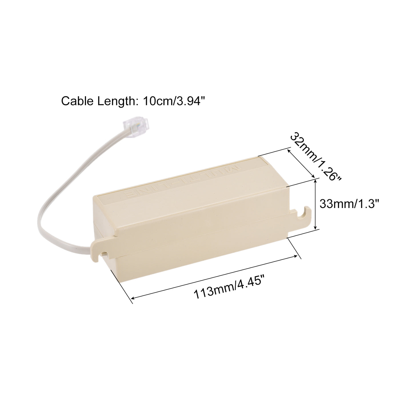 Harfington Phone Jack Splitter 6P4C Male to  Female Way Socket Adapter Telephone Line Splitter with Telephone Extension Cord