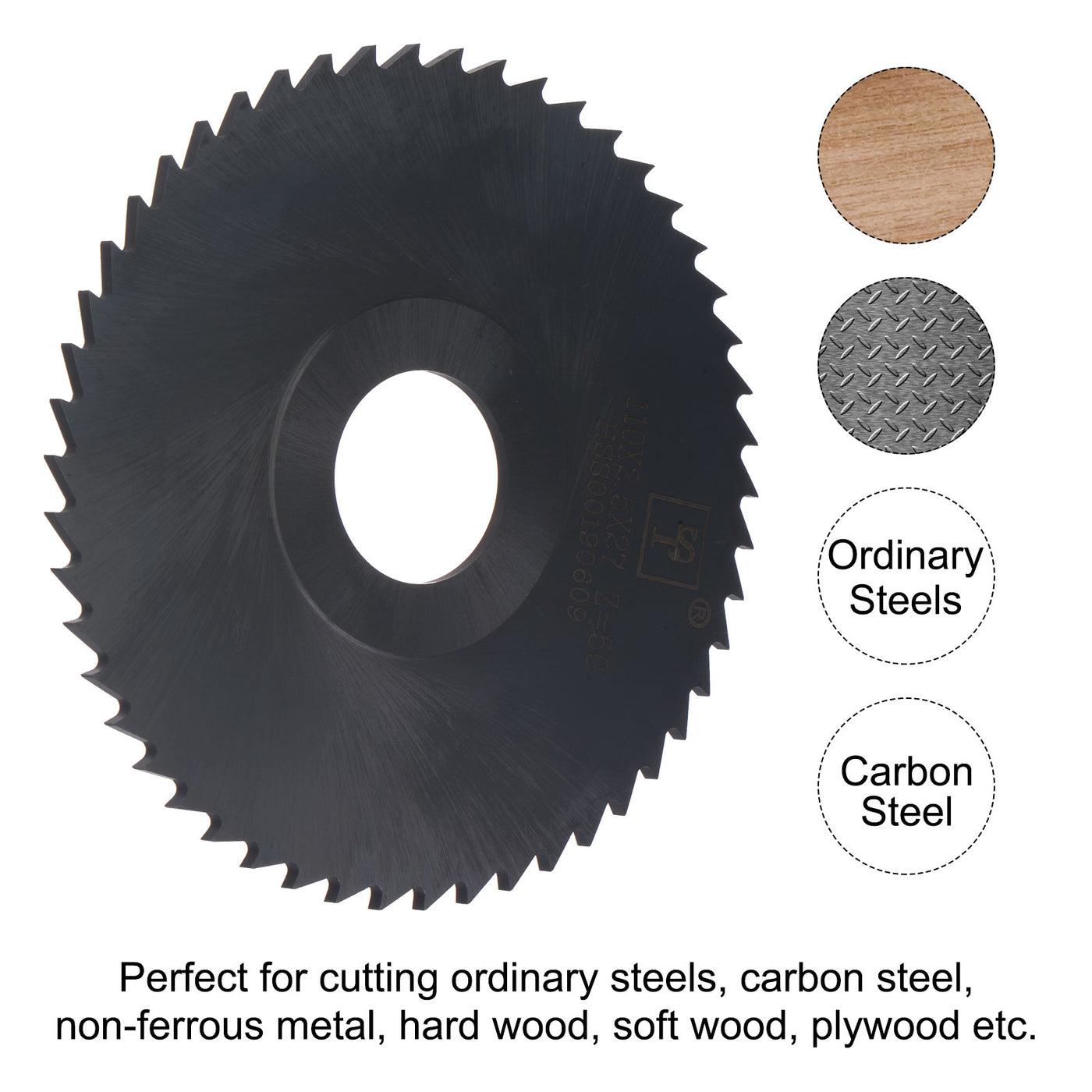 Uxcell Uxcell 100mm Dia 27mm Arbor 3mm Thick 50 Tooth Nitriding Circular Saw Blade Cutter