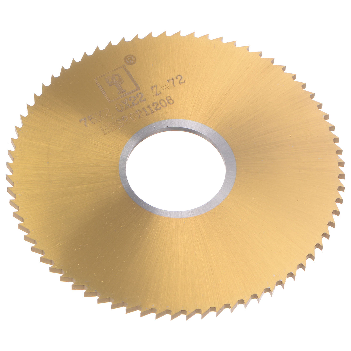 Uxcell Uxcell 75mm Dia 22mm Arbor 1.2mm Thick 72 Tooth Titanium Coated Circular Saw Blade
