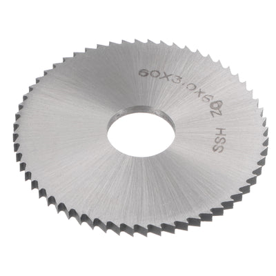 Harfington Uxcell 80mm Dia 22mm Arbor 2.5mm Thick 60 Tooth High Speed Steel Circular Saw Blade