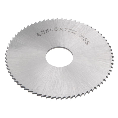 Harfington Uxcell 63mm Dia 16mm Arbor 0.6mm Thick 72 Tooth High Speed Steel Circular Saw Blade