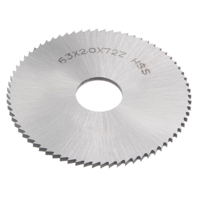 Harfington Uxcell 63mm Dia 16mm Arbor 0.6mm Thick 72 Tooth High Speed Steel Circular Saw Blade