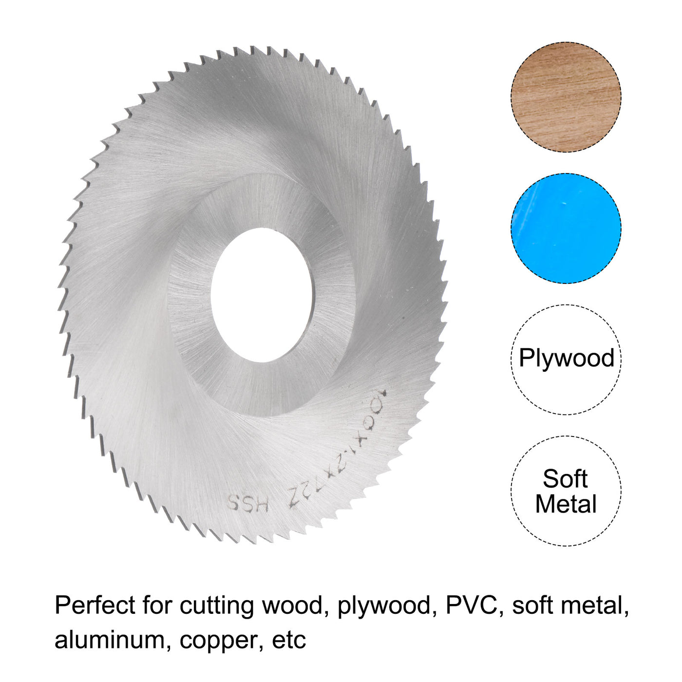 Uxcell Uxcell 125mm Dia 27mm Arbor 1mm Thick 72 Tooth High Speed Steel Circular Saw Blade