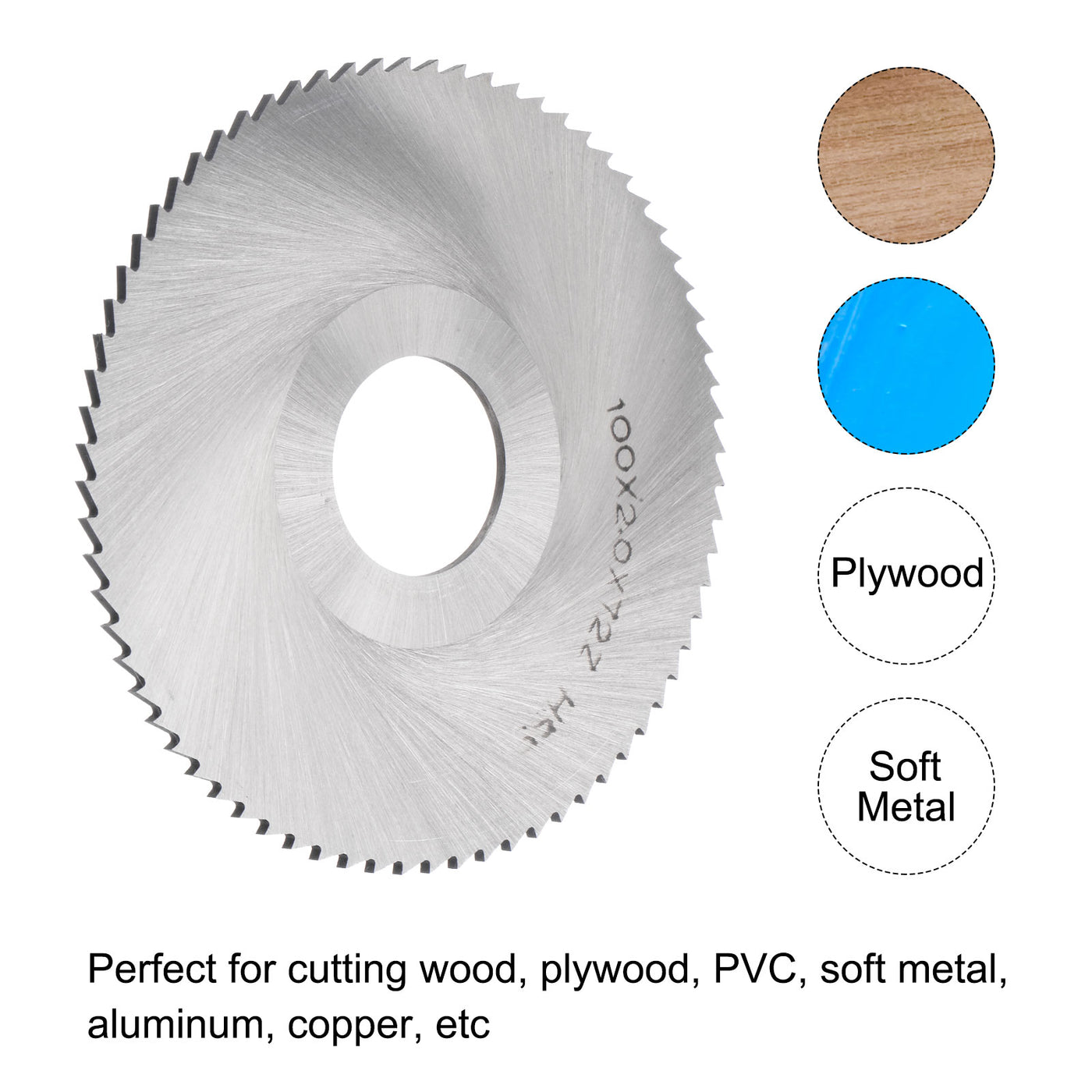 Uxcell Uxcell 125mm Dia 27mm Arbor 1mm Thick 72 Tooth High Speed Steel Circular Saw Blade