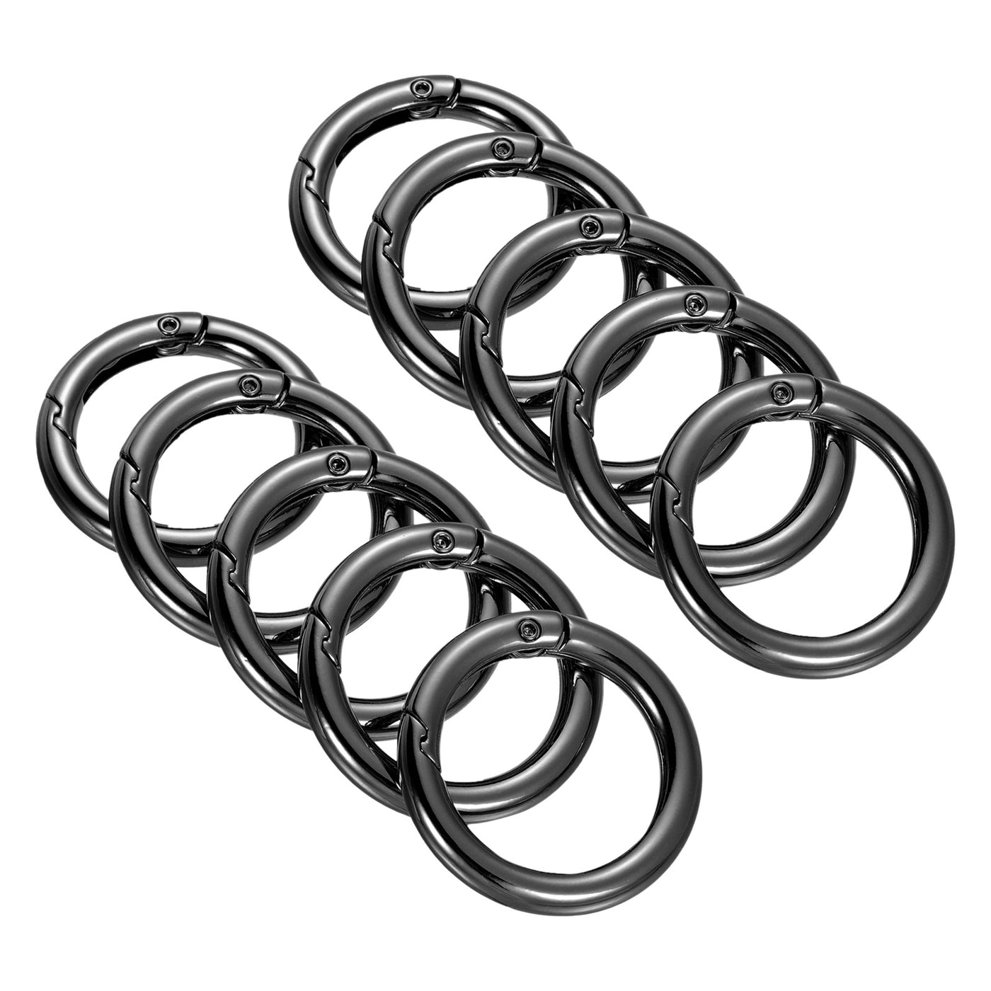 Harfington Spring Gate O Rings Round Snap Clips Zinc Alloy for Keyrings Buckle