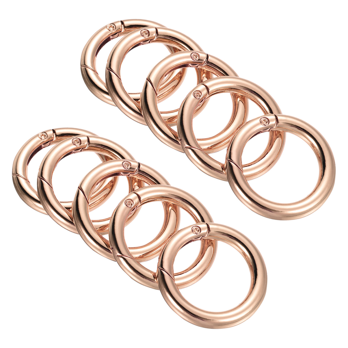 Harfington Spring Gate O Rings Round Snap Clips Zinc Alloy for Keyrings Buckle