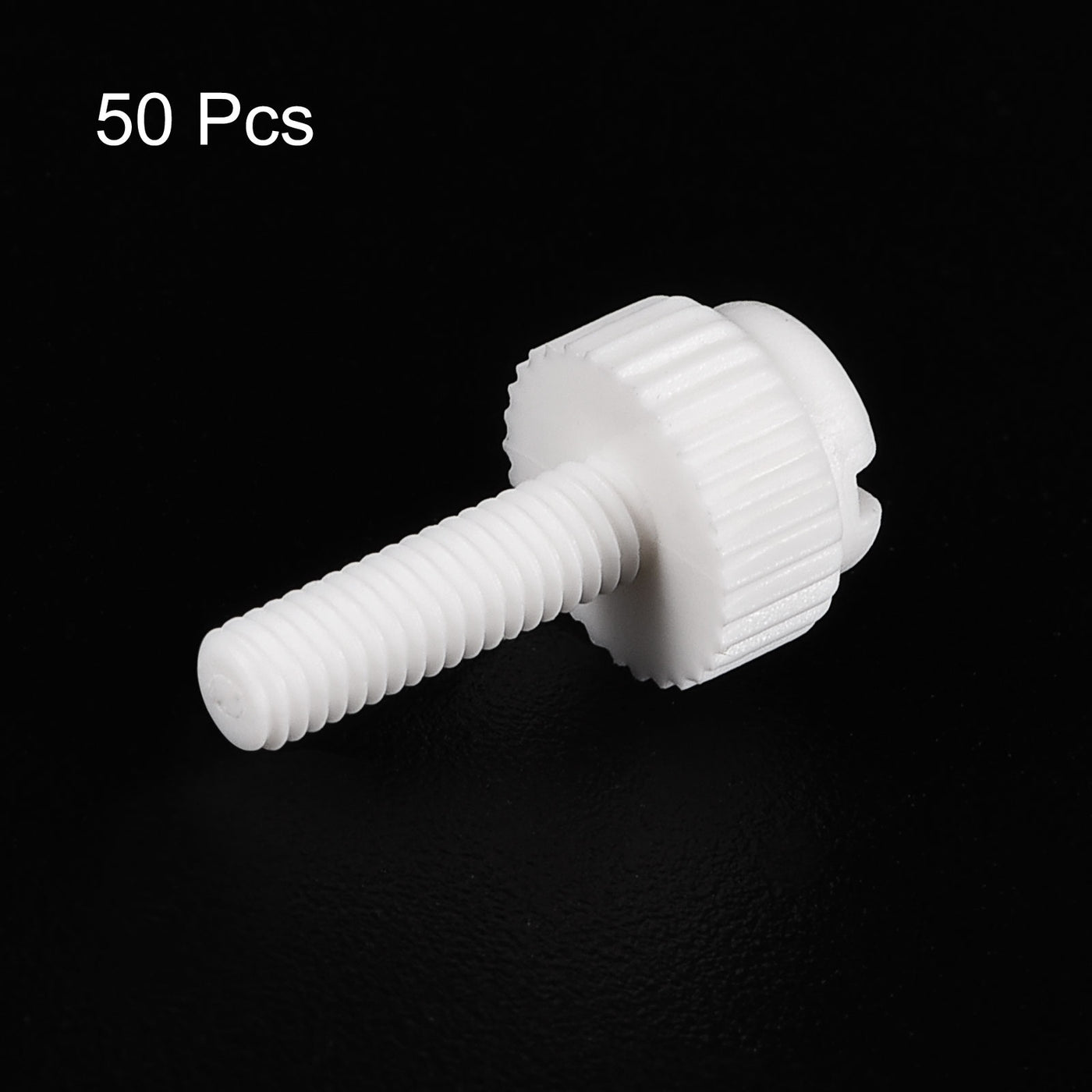 uxcell Uxcell Plastic Machine Screws, PP Slotted Knurled Fasteners Bolts
