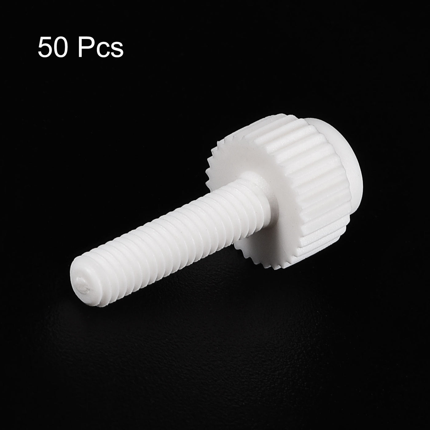 uxcell Uxcell Plastic Machine Screws, PP Slotted Knurled Fasteners Bolts