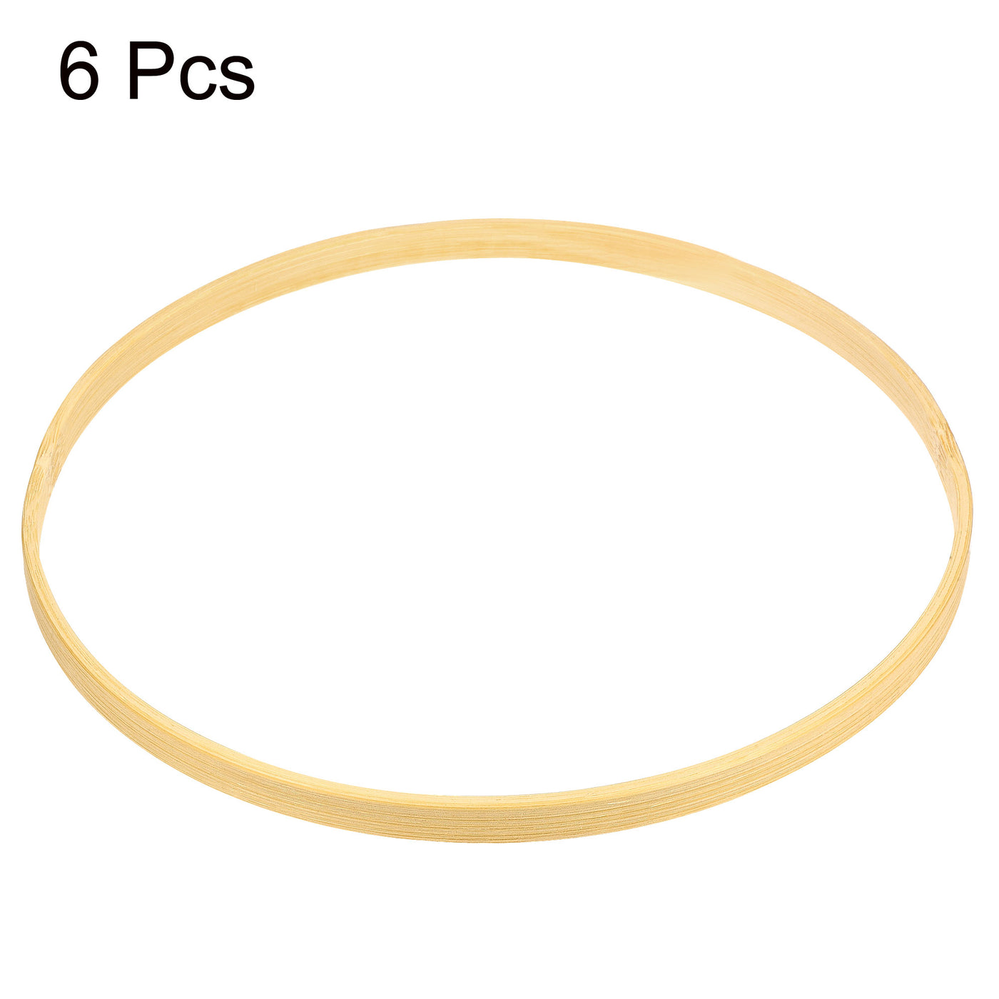 Harfington Wooden Bamboo Floral Hoop, Craft Rings for DIY Wedding Wreath Decor, Dream Catcher and Hanging Crafts