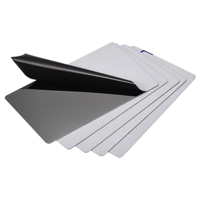 Harfington Uxcell Blank Metal Card 85x50x0.4mm 201 Stainless Steel Plate Polished Dark Gray 15 Pcs