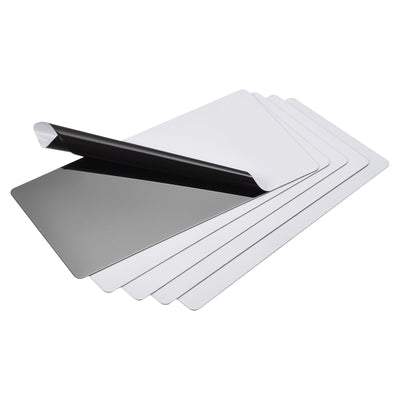 Harfington Uxcell Blank Metal Card 85x50x0.4mm 201 Stainless Steel Plate Polished Gold Tone 10 Pcs