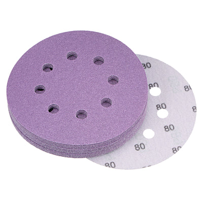 Harfington Uxcell 15Pcs 5-Inch Purple Sanding Discs 10000 Grit 8 Hole Hook and Loop Sand Paper