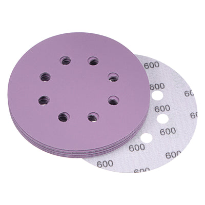 Harfington Uxcell 10Pcs 5-Inch Purple Sanding Discs 3000 Grit 8 Hole Hook and Loop Sand Paper