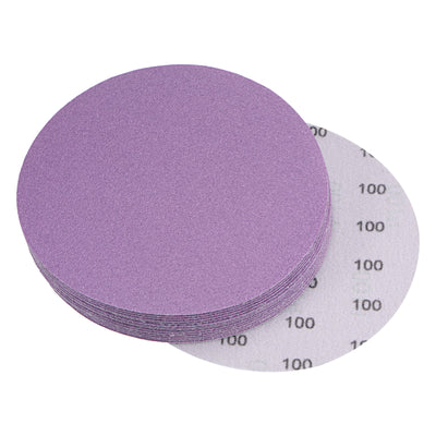 Uxcell Uxcell 15Pcs 6-Inch Purple Sanding Discs 180 Grit Hook & Loop Aluminum Oxide Sand Paper