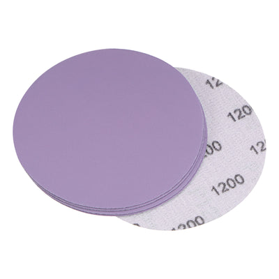 Harfington Uxcell 5Pcs 4-Inch Purple Sanding Discs 5000 Grit Hook & Loop Aluminum Oxide Sand Paper