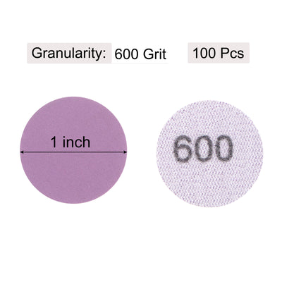 Harfington Uxcell 100 Pcs 1" Sanding Discs 60 Grits Aluminum Oxide Sand Paper Mini Size