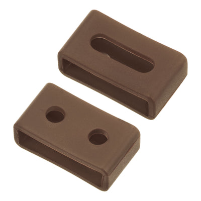 Harfington Uxcell Watch Band Strap Loops Silicone for 20mm Width Watch Band, Brown 2 Pcs