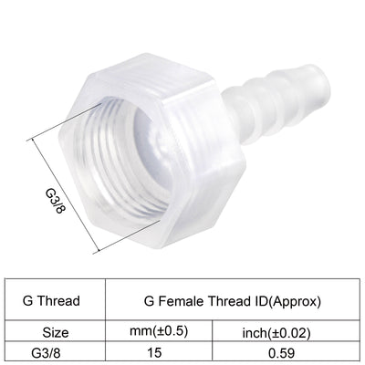 Harfington PP Hose Barb Fitting, Barb x Thread Pipe Connector Coupler Adapters