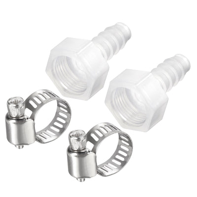 Harfington PP Hose Barb Fitting, Barb x Thread Pipe Connector Coupler Adapters