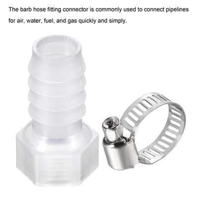 Harfington PP Hose Barb Fitting, Barb x Thread Pipe Connector Coupler