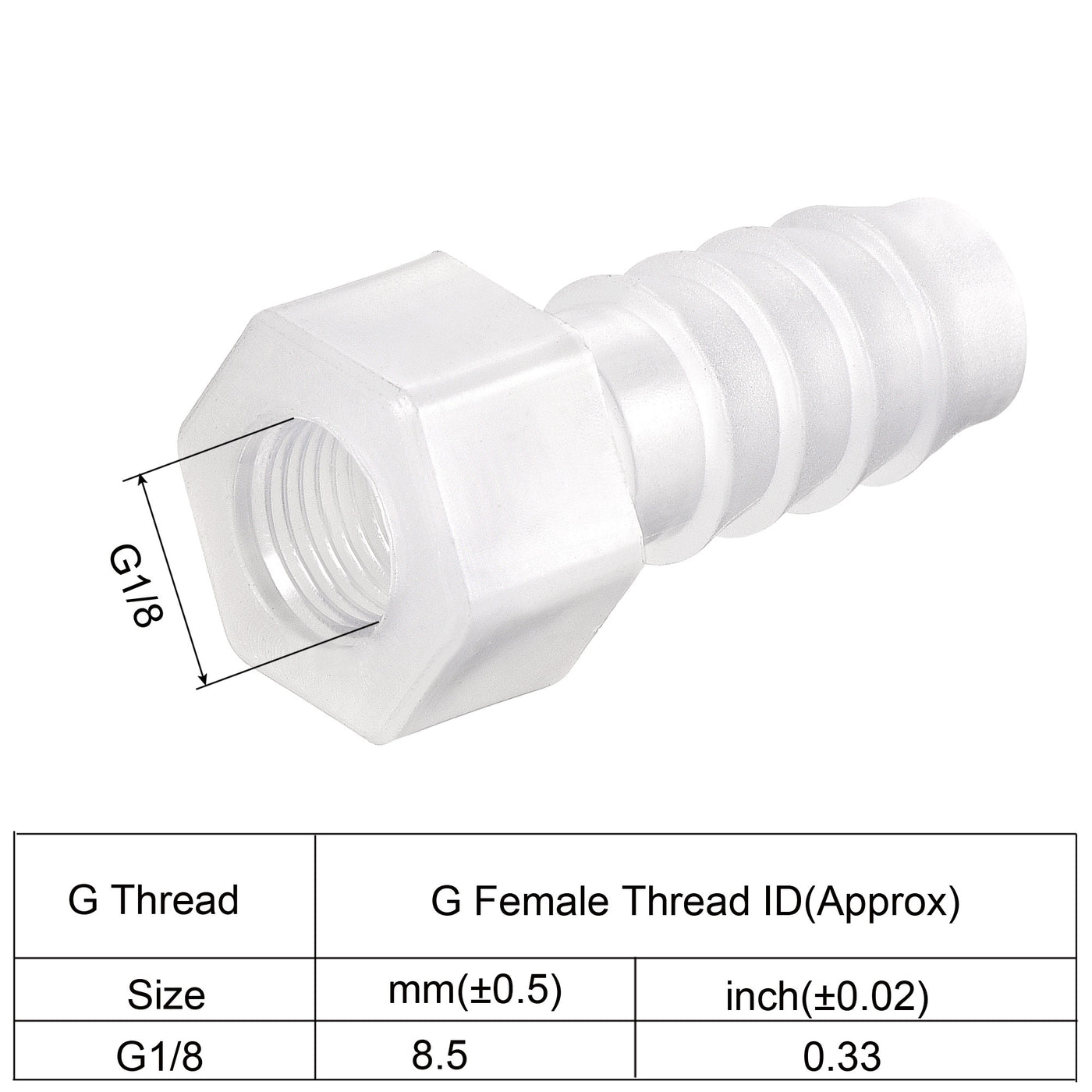 Harfington PP Hose Barb Fitting, Barb x Thread Pipe Coupler Adapter