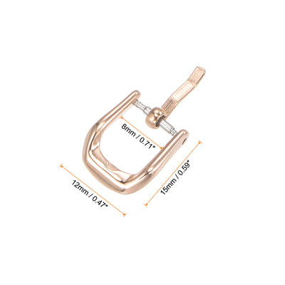 Harfington Uxcell Watch SUS316 Polished PVD Buckle, Rose Gold Tone for 8mm Width Watch Bands