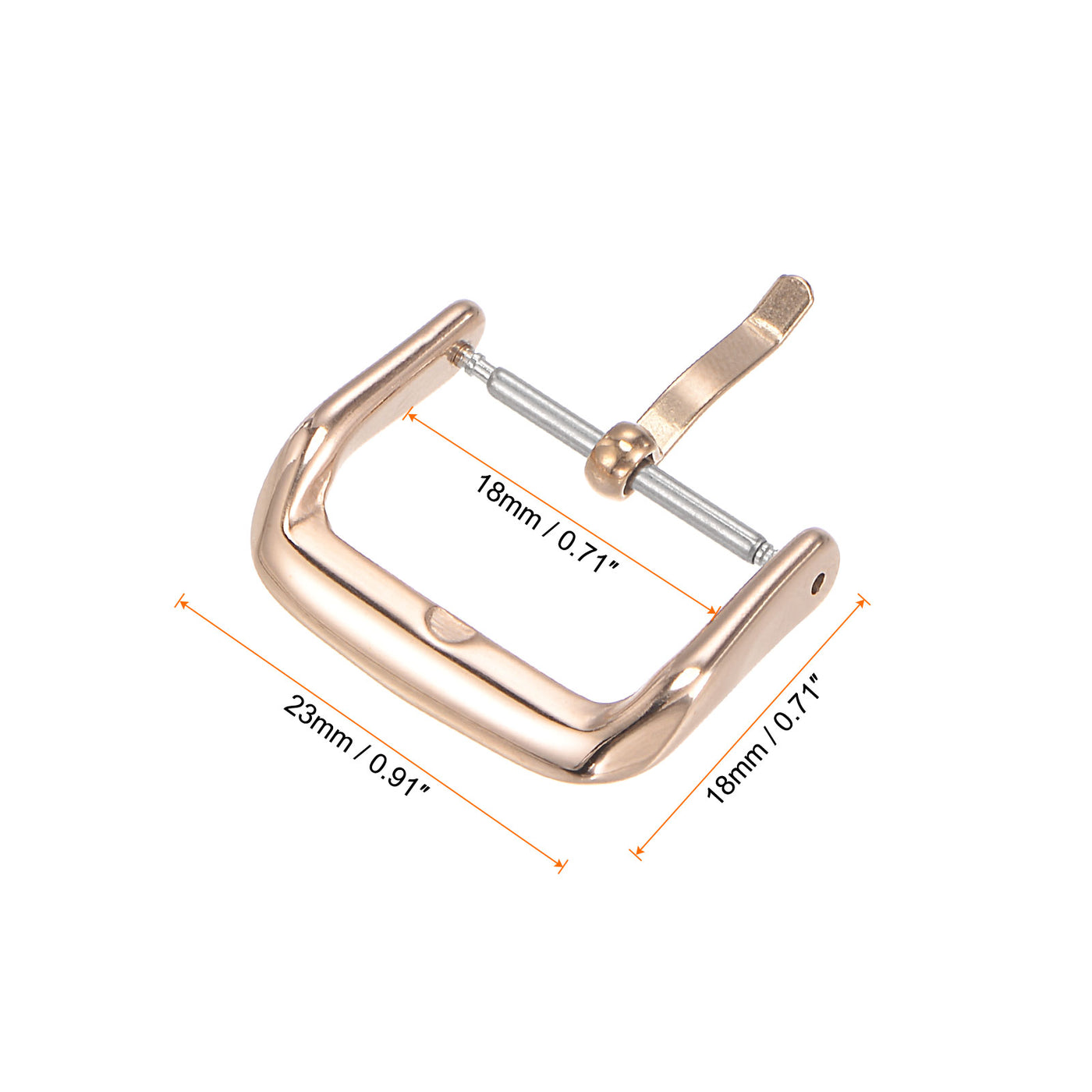 Uxcell Uxcell Watch SUS316 Polished PVD Buckle, Rose Gold Tone for 8mm Width Watch Bands