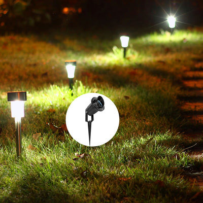Harfington Solar Light Spikes, Threaded M5 Ground Stakes for Garden Pathway Landscape Lamp