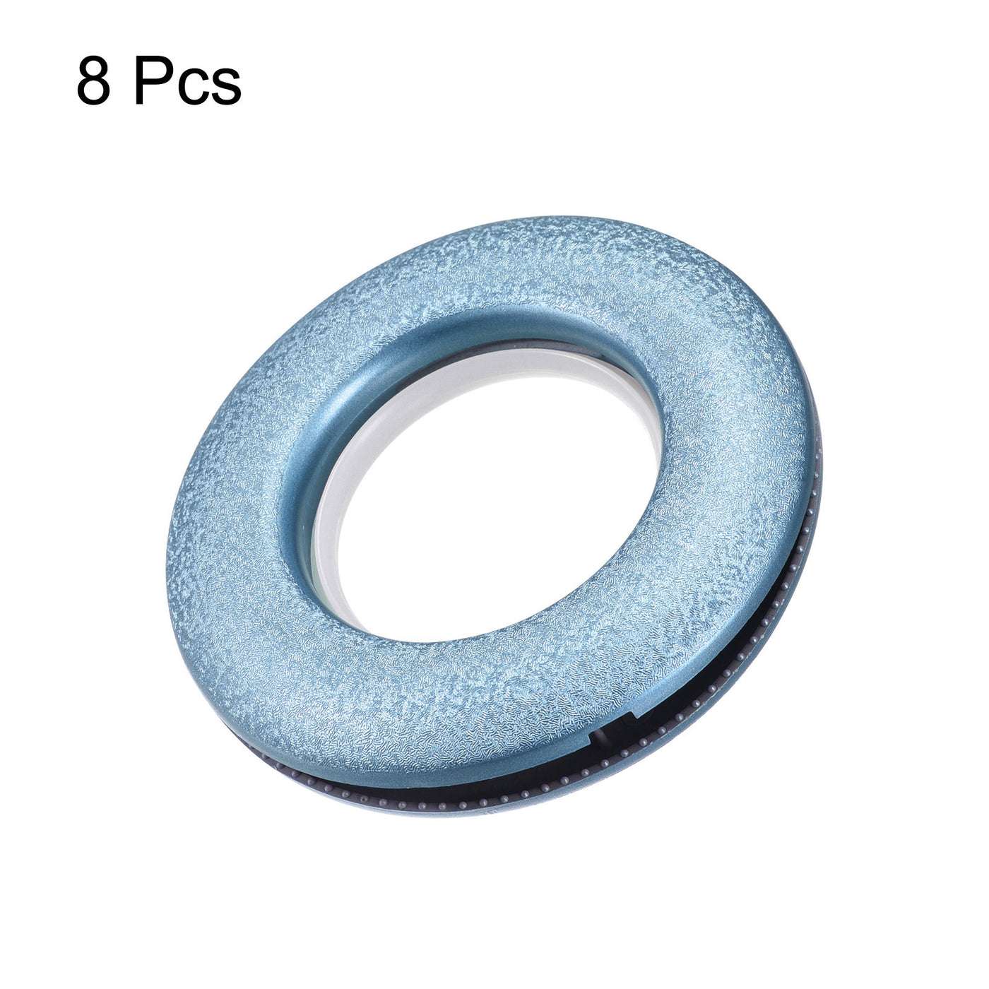 Uxcell Uxcell Curtain Grommets, 1-9/16"(40mm) Inner Diameter, Low Noise Sliding Sheers Rings for Window Bathroom Curtain Rod, Blue, 48Pack