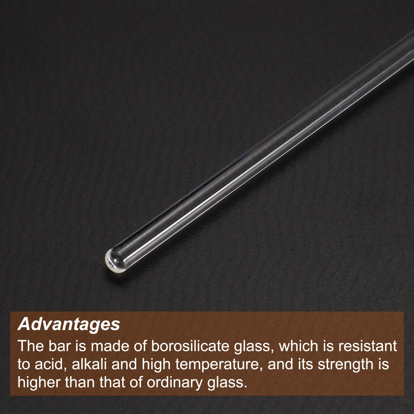 Harfington Borosilicate Glass Stick Stir Rods Mixing Tools