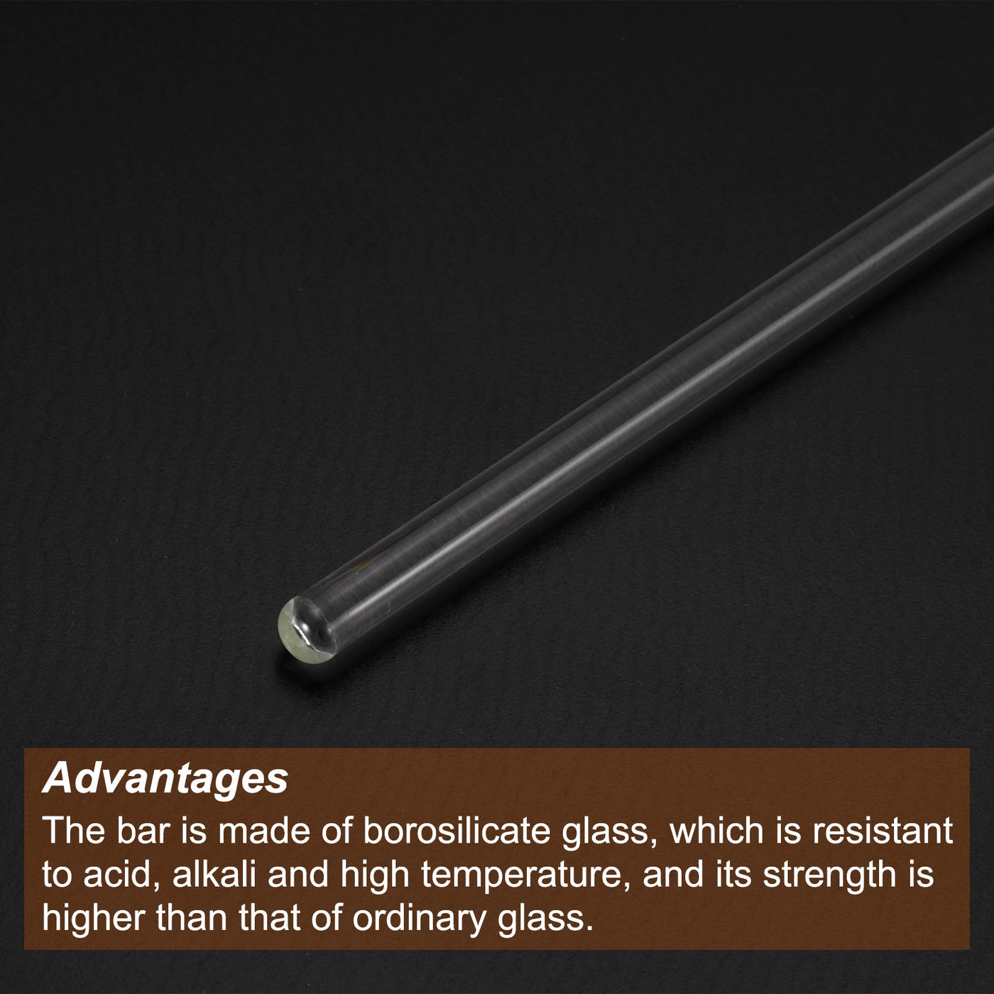 Harfington Borosilicate Glass Stick Stir Rods Mixing Tool