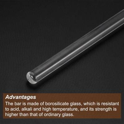 Harfington Borosilicate Glass Stick Length Stir Rod Mixing Tool