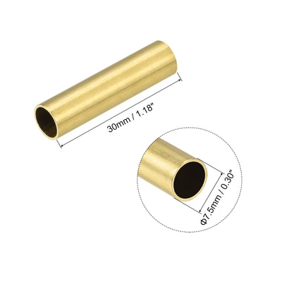 Harfington Uxcell Brass Tube 4.5mm OD 0.5mm Wall Thickness 30mm Length Pipe Tubing for DIY 30 Pcs