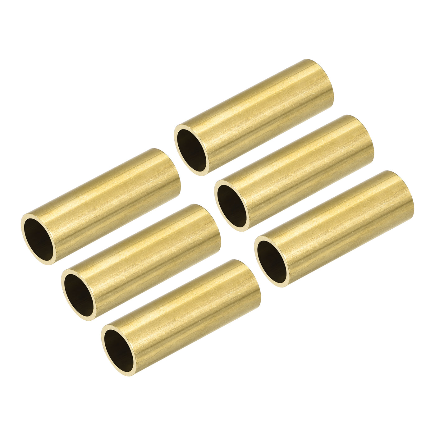 Uxcell Uxcell Brass Tube 9.5mm OD 1mm Wall Thickness 30mm Length Pipe Tubing for DIY 6 Pcs