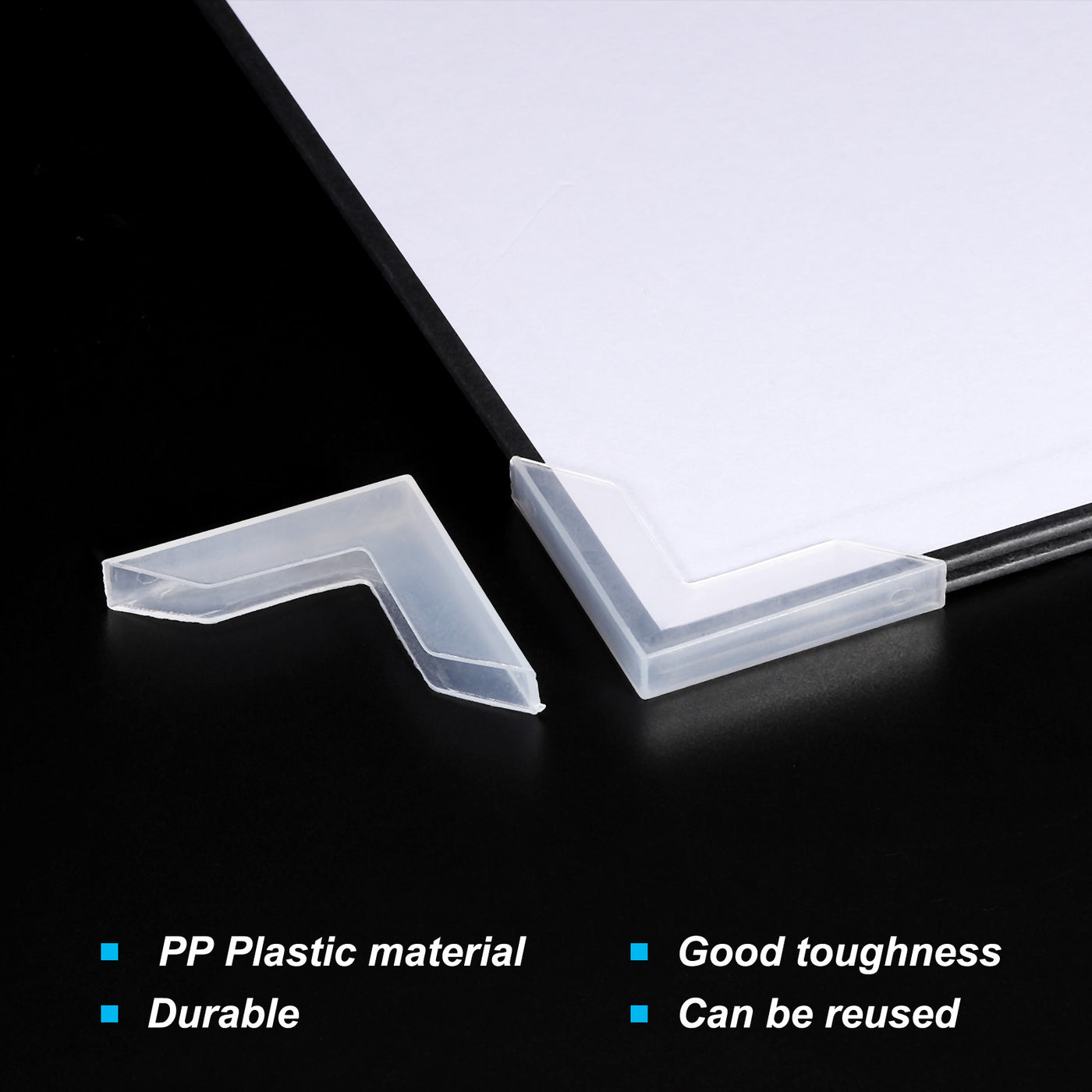 PP Corner Protector L Shape for Ceramic Glass Metal Sheets | Harfington
