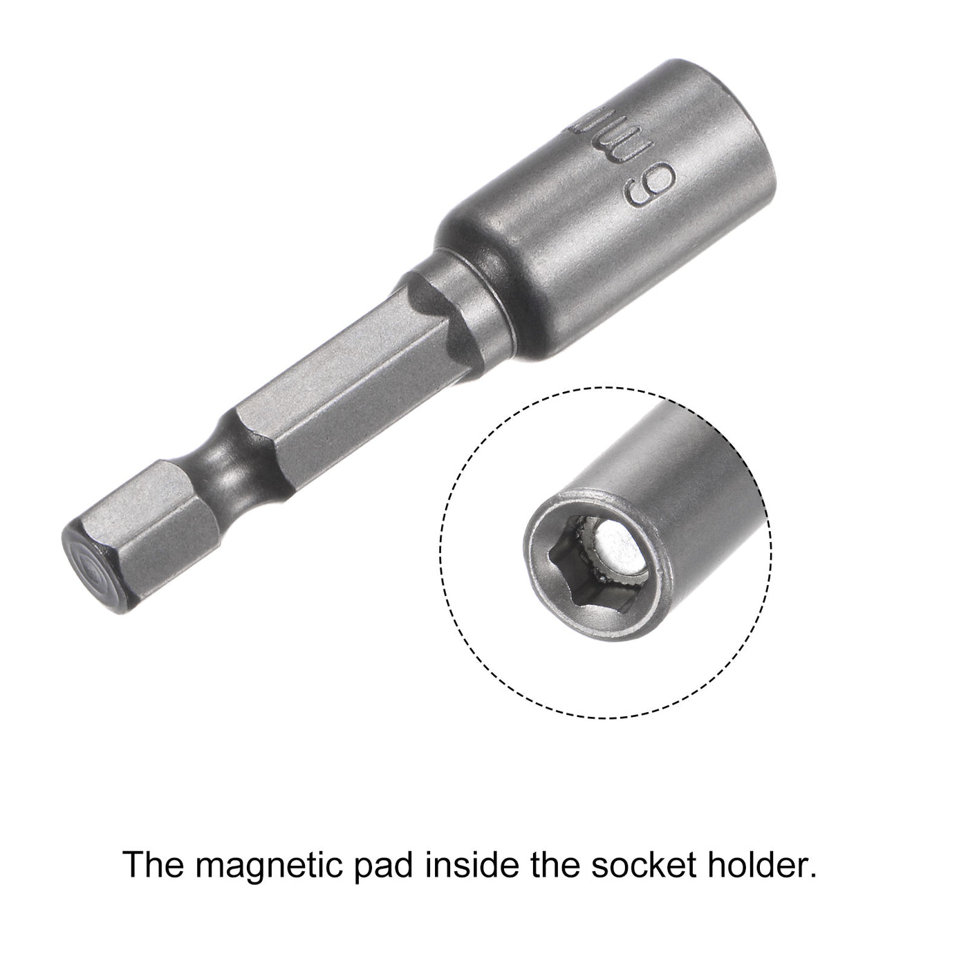 uxcell Uxcell Quick-Change Hex Shank Magnetic Nut Driver Bit